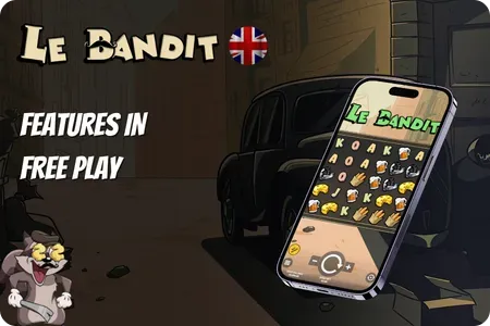 Le Bandit slot features in free play by Hacksaw Gaming