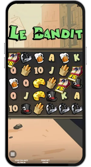 Le Bandit Free Spins Scatter Symbols Landing on Grid