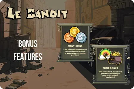 Bonus features and free spins in Le Bandit slot for UK players