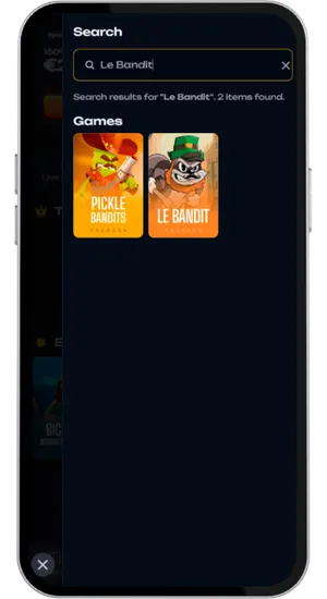 Finding and launching Le Bandit in the casino lobby