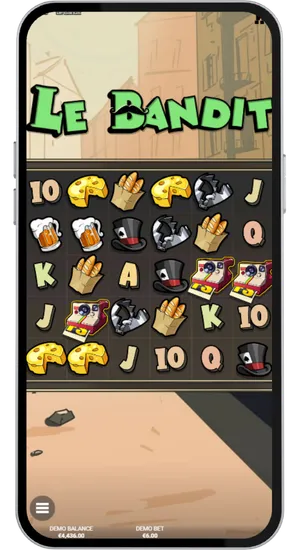 Scatter symbols landing in Le Bandit