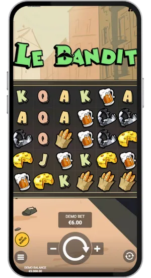 Setting a bet between £0.10 and £100 in Le Bandit slot